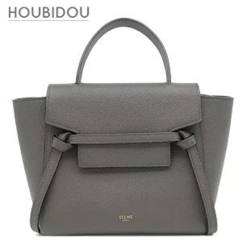 Celine bag belt leather gray handbag shoulder
